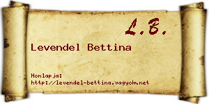 Levendel Bettina névjegykártya